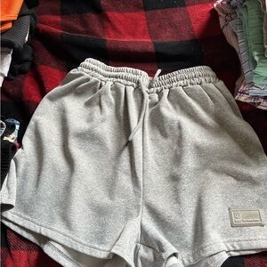 SHEIN Light Gray Women's Athletic Drawstring Shorts